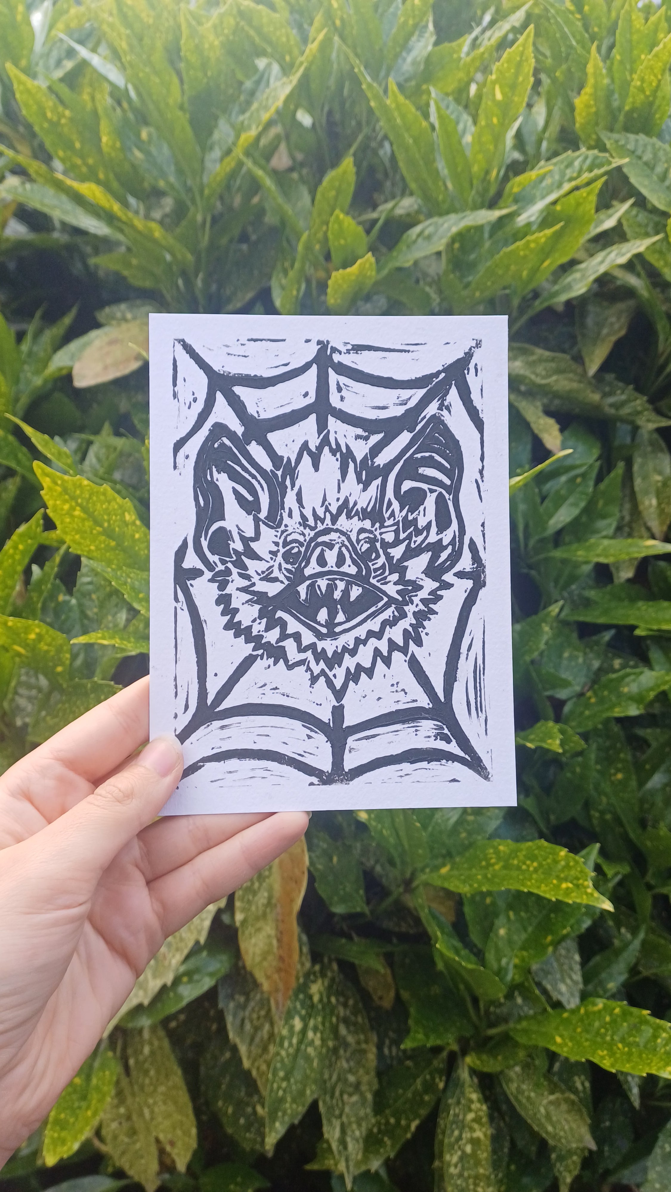 Bat Lino Print