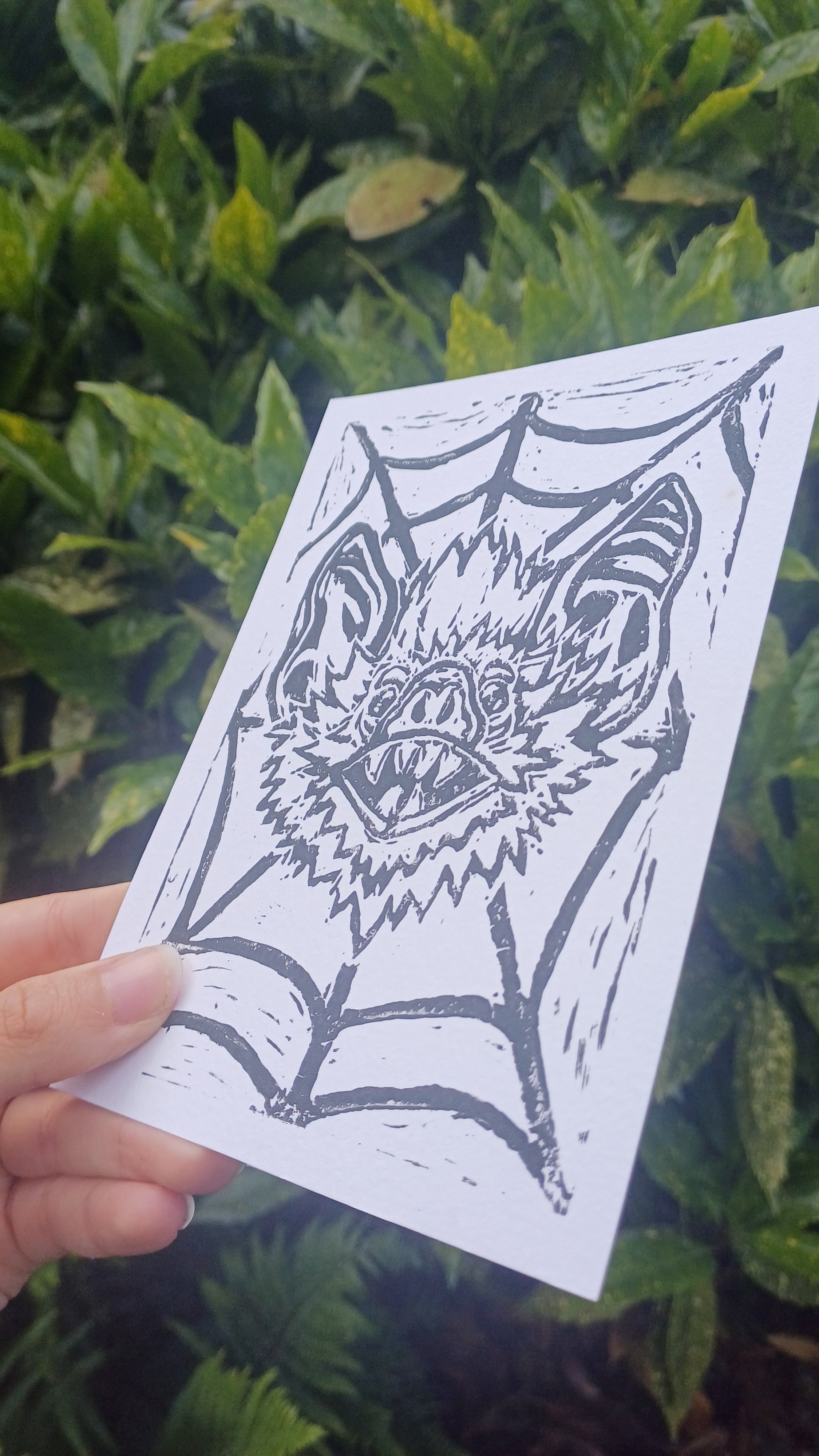 Bat Lino Print